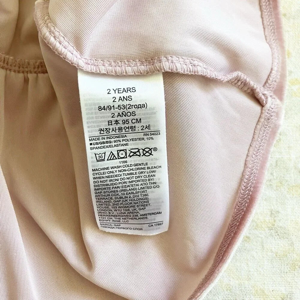 babyGap Velvet Dress Size 2 2T Rose Pink Long Sleeve Holiday Party Winter Fall
